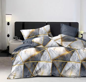 Постельное белье из сатина "Стелла" (пакет ПВХ) 2,0 сп. с Евро (диз.: 2648) КСВСе