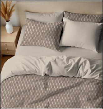 Постельное белье из перкали "Ренессанс" 1,5 сп. (диз.: 71132-1 Дюна+71092-4) КРП15