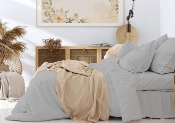 Постельное белье из поплина однотонного "Конфесса" 2,0 сп. (диз.: кварц) 