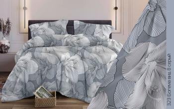 Постельное белье из бязи 125 г/м2 "Наслаждение" 2,0 сп. Евро (диз.: 323 Богема 8 серый) КНБ
