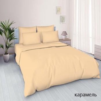 Постельное белье из поплина однотонного "Конфесса" Семейный (диз.: карамель) 