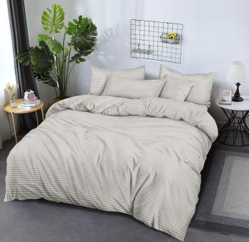 Постельное белье из страйп-сатина &quot;Мирослава&quot; 1,5 сп. (нав. 70*70  диз.: Светло-серый) КССС