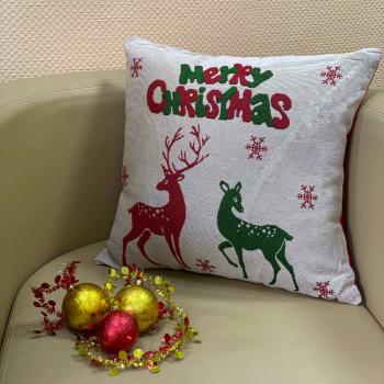 Думка "Новогодняя" гобелен 50*50 (диз.: 8 Оленята) ДВЭ