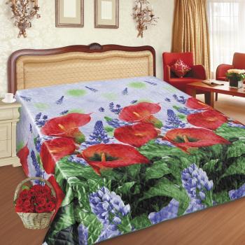 Покрывало РТ  "Шелк" ультрастеп пэ 180*220 (диз.: 7814 Каллы) ПШ