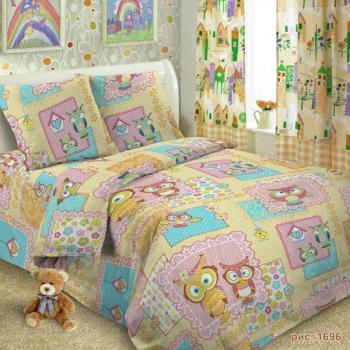 Постельное белье из поплина "Сказочная страна" 110*140 (диз.: 1696) КП