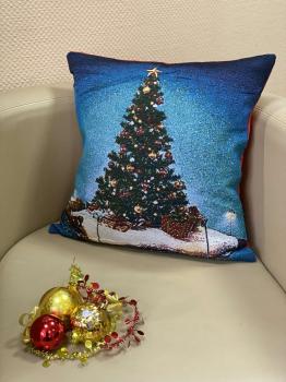 Думка &quot;Новогодняя&quot; гобелен 50*50 (диз.: 13 Ёлка) ДВЭ