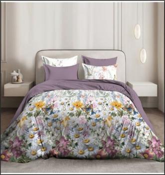 Постельное белье из перкали "Ренессанс" 2,0 сп. с Евро (диз.: 20149-1 Любит - не любит+71092-20) КРП20е