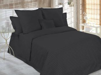 Постельное белье из страйп-сатина &quot;Мирослава&quot; Евро 200*220  (нав. 50*70 и 70*70 диз.: 3 Мокрый асфальт) КССС