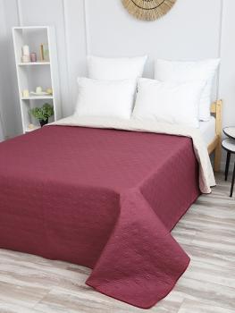 Покрывало &quot;Фиона&quot; устеп 140*215 (диз.: Вишня-бежевый) ПФ