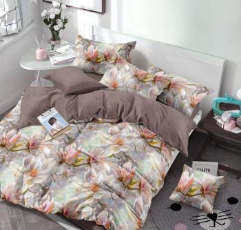 Постельное белье из поплина "Наслаждение" 3Д 2,0 с Евро (диз.: 8026) КНПЕД