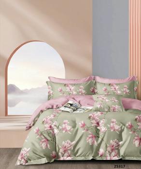 Постельное белье из сатина "Стелла" (пакет ПВХ) Евро 200*220 (диз.: 25317) КВСNoris