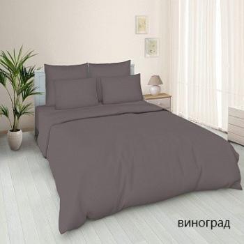 Постельное белье из поплина однотонного "Конфесса" Семейный (диз.: виноград) 