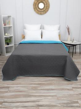 Покрывало &quot;Фиона&quot; устеп 140*215 (диз.: Голубой-графит) ПФ