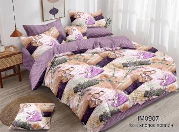 Постельное белье из поплина &quot;Наслаждение&quot; 3Д Евро 200*215 (диз.: IM0907) КНПЕД