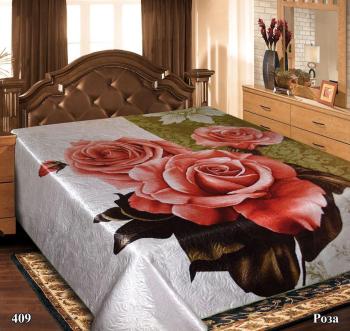 Покрывало РТ  "Шелк" ультрастеп пэ 200*220 (диз.: 409 Роза) ПШ