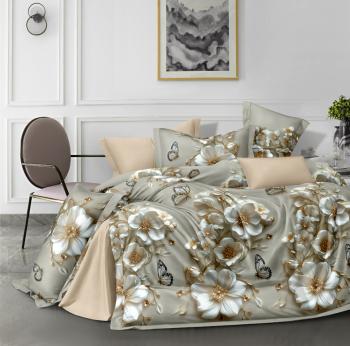 Постельное белье из сатина &quot;Стелла&quot; (пакет ПВХ) 1,5 сп. (диз.: 2637) КСВС