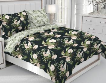 Постельное белье из бязи 125 г/м2 &quot;Наслаждение&quot; Евро (диз.: 70980-1 Багира цветочный) КНБЕ