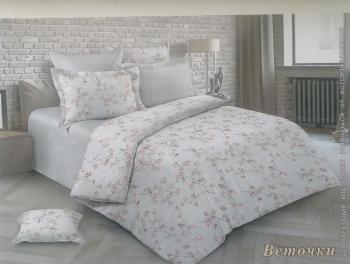 Постельное белье из перкали "Ренессанс" Евро (диз.: Веточки) КРПе