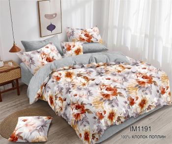 Постельное белье из поплина "Наслаждение" 3Д 2,0 с Евро (диз.: IM1191) КНПЕД
