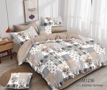 Набор "Сильвия" (поплин: одеяло 172*205; простыня 220*240; нав 70*70 (2шт)) (диз.: IM1236) НВЗЛС