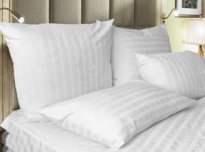 Постельное белье из страйп-сатина &quot;Мирослава&quot; 1,5 сп. (нав. 50*70  диз.: 1 Белый) КССС