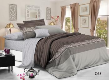 Постельное белье из поплина "Наслаждение" 3Д 2,0 (диз.: С68) КНПДсев