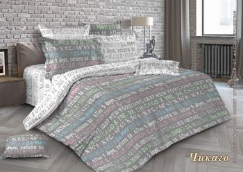 Постельное белье из перкали "Ренессанс" 1,5 сп. (диз.: 17142-1 Чикаго) КРП15