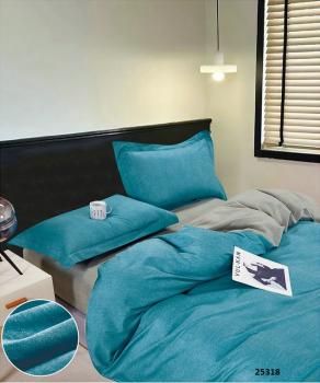 Постельное белье из сатина "Стелла" (пакет ПВХ) 2,0 сп. с Евро (диз.: 25318) КСВСе