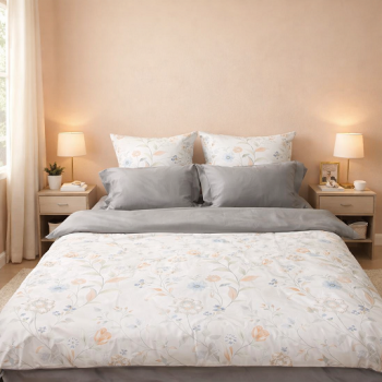 Постельное белье из тенселя "Камелия" 2,0 сп. с Евро (диз.: 22120621) КССС