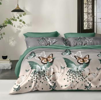 Постельное белье из сатина "Стелла" (пакет ПВХ) 1,5 сп. (диз.: 2661) КСВС