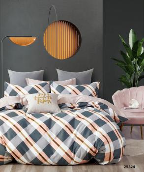 Постельное белье из сатина "Стелла" (пакет ПВХ) 1,5 сп. (диз.: 25324) КСВС