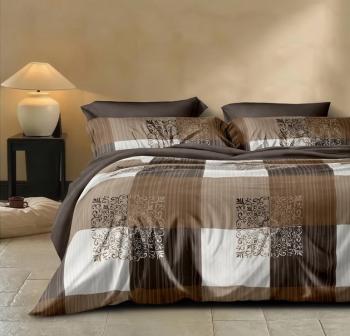 Постельное белье из сатина "Стелла" (пакет ПВХ) 1,5 сп. (диз.: 2667) КСВС