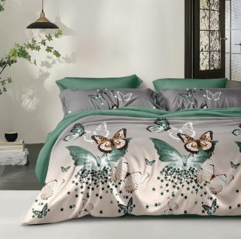 Постельное белье из сатина "Стелла" (пакет ПВХ) Евро 200*220 (диз.: 2661) КВСNoris