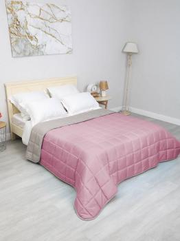 Покрывало "Фиона" стеганое (квадрат, 150г) 200*220 (диз.: 8 роза-серый) ПФ Покрывало "Фиона" стеганое (квадрат, 150г) 200*220 (диз.: 8 роза-серый) ПФ