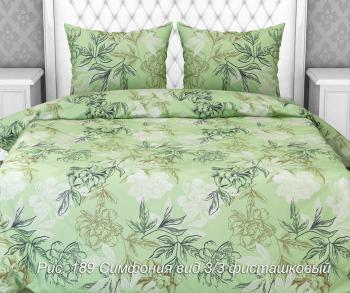 Постельное белье из бязи 125 г/м2 "Наслаждение" Семейный (диз.: 189 Симфония 3/3 фисташковый) КНБС