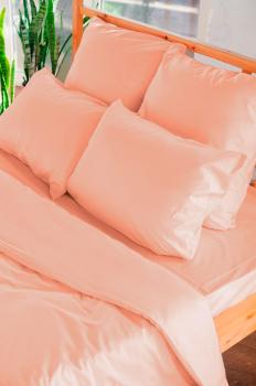 Постельное белье из сатина &quot;Камелия&quot; Евро 200*220 (нав. 50*70 и 70*70 диз.: Персик) КССС