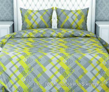 Постельное белье из бязи 125 г/м2 &quot;Наслаждение&quot; 2,0 сп. (диз.: 166 Ниагара 5 желтый) КНБ