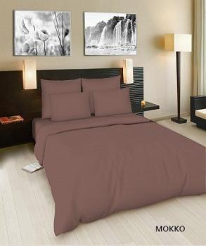 Постельное белье из поплина однотонного "Конфесса" 200*220 (диз.: мокко) 