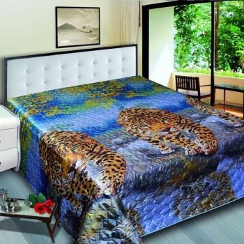 Покрывало РТ  "Шелк" ультрастеп пэ 200*220 (диз.: 569 Леопард) ПШ