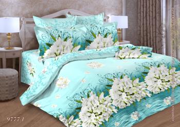 Постельное белье из бязи 145 г/м2 "Душевный" 2,0 сп. с евро (диз.: 9777/1) 