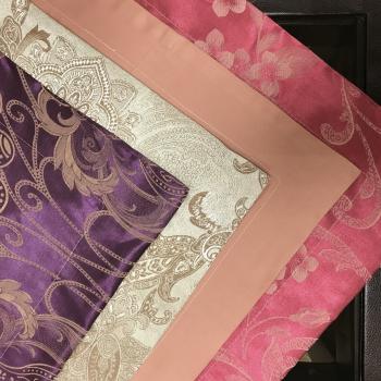 Наволочка Сатин-жаккард (с обстроченным краем), пара 