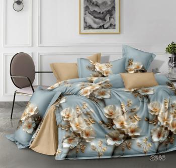 Постельное белье из сатина "Стелла" (пакет ПВХ) 2,0 сп. с Евро (диз.: 2646) КСВСе