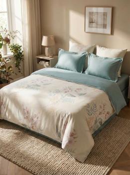 Постельное белье из тенселя "Камелия" 2,0 сп. с Евро (диз.: 220965-2А) КССС