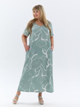 П-048 НСД Платье женское (жатка набивная) П-048 НСД