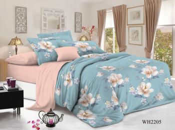 Постельное белье из сатина "Стелла" (пакет ПВХ) 2,0 сп. (диз.: WH2205) КСВС