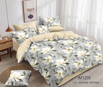 Постельное белье из поплина "Наслаждение" 3Д 2,0 с Евро (диз.: IM1205) КНПЕД