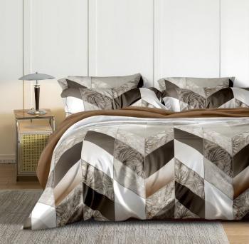 Постельное белье из сатина "Стелла" (пакет ПВХ) 1,5 сп. (диз.: 2665) КСВС