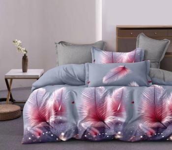 Постельное белье из сатина "Стелла" (пакет ПВХ) 1,5 сп. (диз.: 2658) КСВС