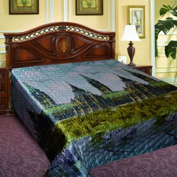 Покрывало  &quot;Шелк&quot; РТ ультрастеп спанбонд 200*220 (диз.: 1331 Королевский замок) ПШ-200*220