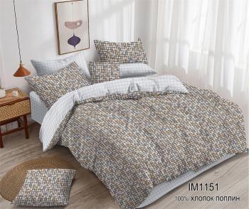 Постельное белье из поплина "Наслаждение" 3Д Евро 220*240 (диз.: IM1151) КНПЕД